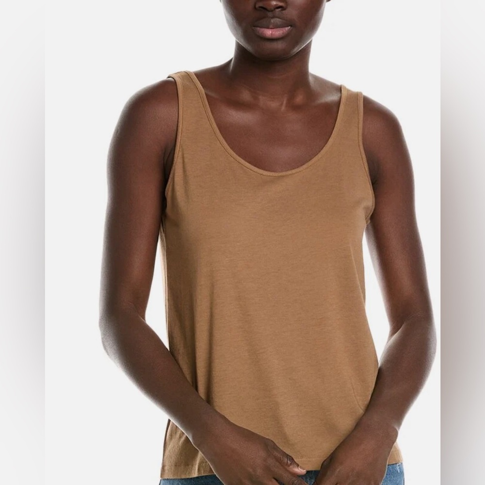 NWT Vince Draped Tank Top in Color: Nile (Brown)